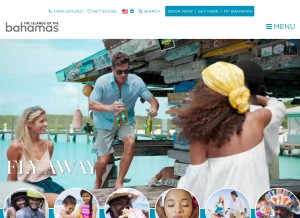 How bahamas.com looks like on a tablet such as an iPad.