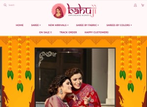 How bahuji.com looks like on a tablet such as an iPad.