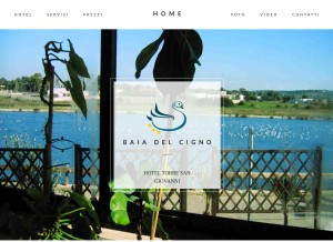 How baiadelcigno.it looks like on a tablet such as an iPad.