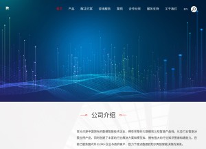 How baifendian.com looks like on a tablet such as an iPad.