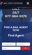 How bailagentnetwork.com looks like on a mobile device such as an iPhone.