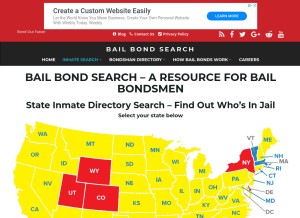 How bailbondsearch.com looks like on a tablet such as an iPad.
