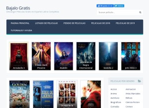 How bajalogratis.com looks like on a tablet such as an iPad.
