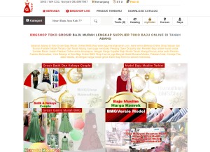 How bajumurahgrosiran.com looks like on a tablet such as an iPad.