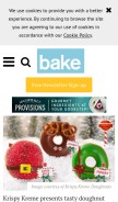 How bakemag.com looks like on a mobile device such as an iPhone.