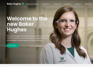 How bakerhughes.com looks like on a tablet such as an iPad.