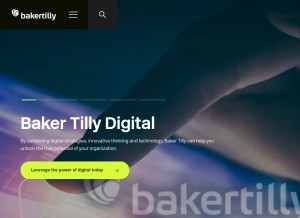 How bakertilly.com looks like on a tablet such as an iPad.