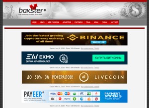 How bakster.com looks like on a tablet such as an iPad.