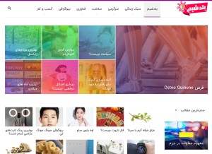 How baladshim.ir looks like on a tablet such as an iPad.