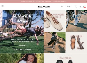 How balaganstudio.com looks like on a tablet such as an iPad.