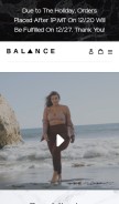 How balanceathletica.com looks like on a mobile device such as an iPhone.
