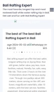 How baliraftingexpert.com looks like on a mobile device such as an iPhone.