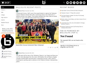 How ballislife.com looks like on a tablet such as an iPad.