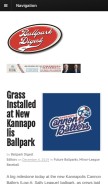 How ballparkdigest.com looks like on a mobile device such as an iPhone.