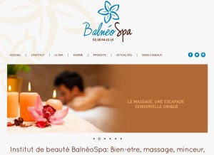 How balneospa45.fr looks like on a tablet such as an iPad.