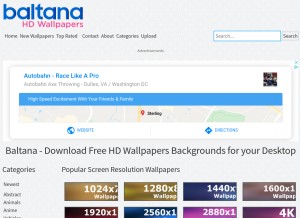 How baltana.com looks like on a tablet such as an iPad.