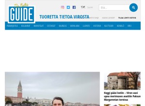 How balticguide.ee looks like on a tablet such as an iPad.