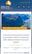 How baltictravelcompany.com looks like on a mobile device such as an iPhone.