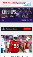 How baltimoreravens.com looks like on a mobile device such as an iPhone.