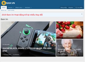 How bam.vn looks like on a tablet such as an iPad.