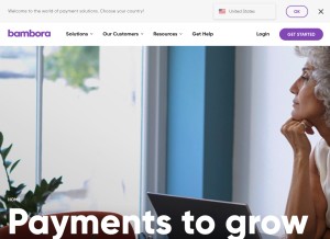 How bambora.com looks like on a tablet such as an iPad.