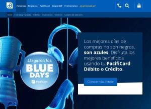 How bancodelpacifico.com looks like on a tablet such as an iPad.