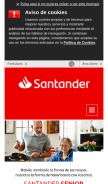 How bancosantander.es looks like on a mobile device such as an iPhone.