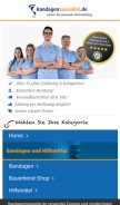 How bandagenspezialist.de looks like on a mobile device such as an iPhone.
