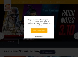How bandainamcoent.eu looks like on a tablet such as an iPad.