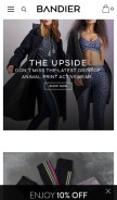 How bandier.com looks like on a mobile device such as an iPhone.