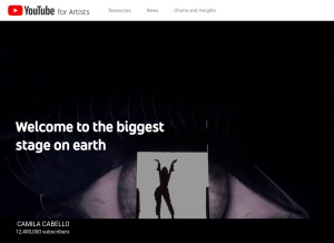 How bandpage.com looks like on a tablet such as an iPad.