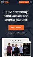 How bandzoogle.com looks like on a mobile device such as an iPhone.