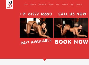 How bangaloregirlfriendexperience.com looks like on a tablet such as an iPad.