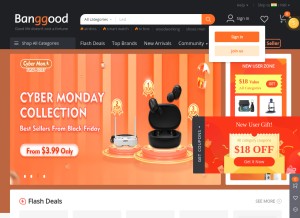 How banggood.in looks like on a tablet such as an iPad.