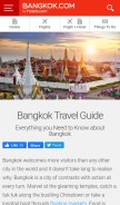 How bangkok.com looks like on a mobile device such as an iPhone.