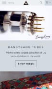 How bangybang.com looks like on a mobile device such as an iPhone.