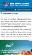 How bankbranchlocator.com looks like on a mobile device such as an iPhone.