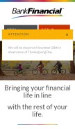 How bankfinancial.com looks like on a mobile device such as an iPhone.
