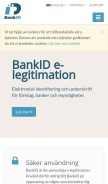How bankid.com looks like on a mobile device such as an iPhone.