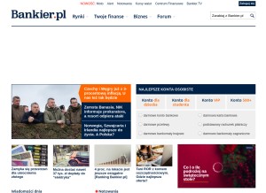 How bankier.pl looks like on a tablet such as an iPad.