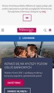How bankmillennium.pl looks like on a mobile device such as an iPhone.