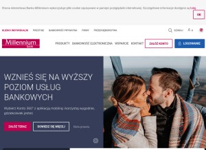 How bankmillennium.pl looks like on a tablet such as an iPad.