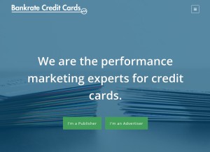 How bankratecreditcards.com looks like on a tablet such as an iPad.