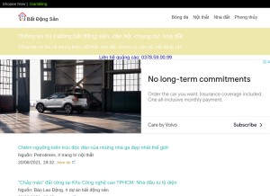 How banmuabatdongsan.com looks like on a tablet such as an iPad.