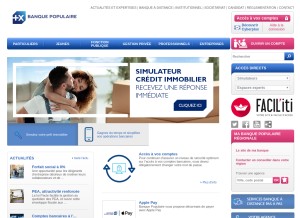 How banquepopulaire.fr looks like on a tablet such as an iPad.
