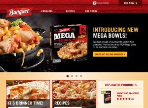 How banquet.com looks like on a tablet such as an iPad.