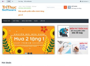 How banquyenphanmem.vn looks like on a tablet such as an iPad.