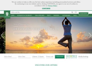 How banyantree.com looks like on a tablet such as an iPad.