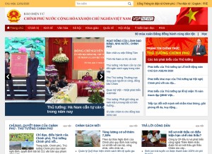 How baochinhphu.vn looks like on a tablet such as an iPad.