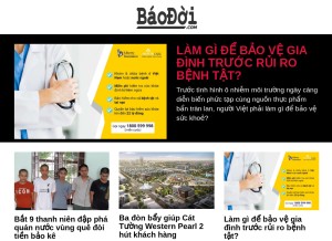 How baodoi.com looks like on a tablet such as an iPad.